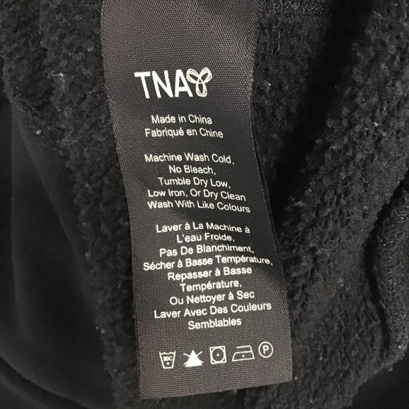 TNA Full Zip Boyfriend Hooded Jacket Black Size XL - Picture 14 of 14
